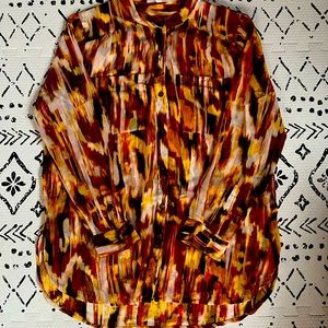 Vince Camuto Chiffon Button Down